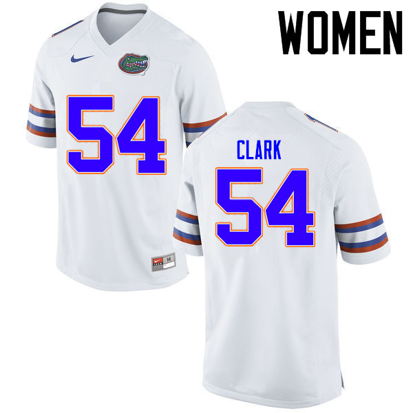 Women Florida Gators #54 Khairi Clark College Football Jerseys Sale-White